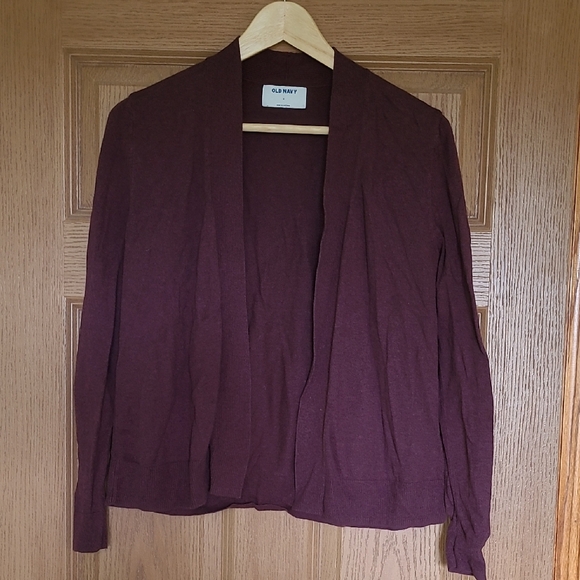 *5 for $10* Old Navy Burgundy Cardigan Size S - Picture 1 of 5